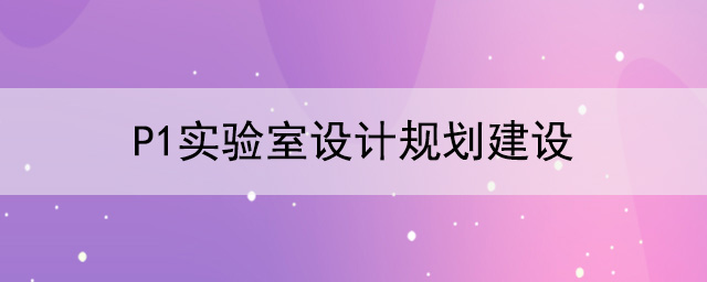 P1實驗室設計規劃建設